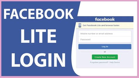facebook lite log in.